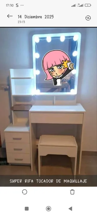 Tocador de maquillaje nuevo en su caja sin abrir