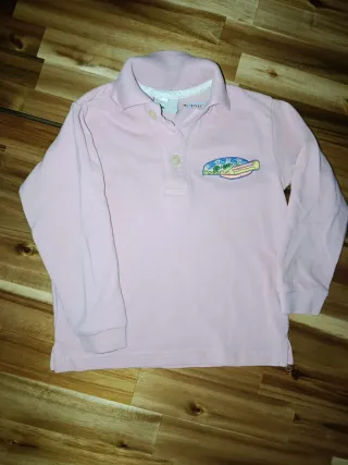 Polo rosa manga larga infantil