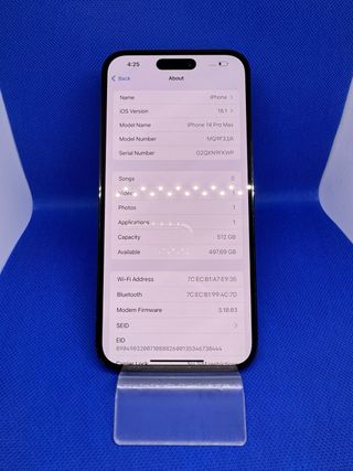 IPhone 14 Pro Max 512GB grigio siderale.