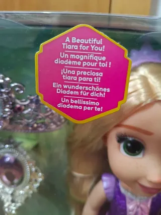 Muñeca Rapunzel con Tiara y Espejo