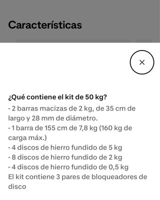 Kit Pesas Decathlon