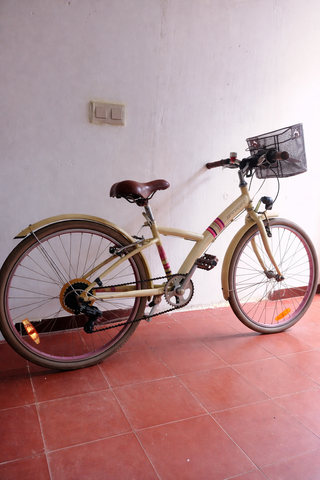 Bicicleta Btwin Beige con Cesta
