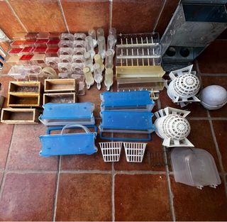 comederos, bebederos, nidos, jaulas, accesorio