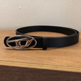 Cinturone Diesel nero con fibbia argento