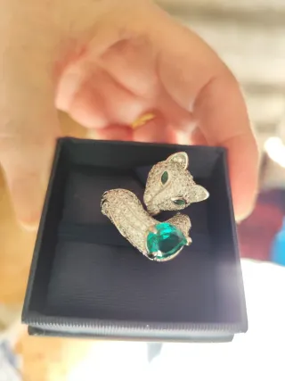 Anello Argento con Tormalina Verde