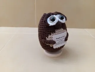 Pack crochet (ganchillo): Llavero/monedero y Búho.