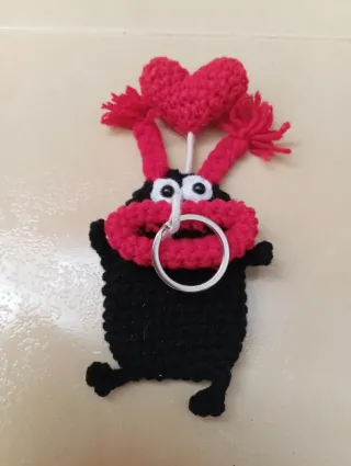 Pack crochet (ganchillo): Llavero/monedero y Búho.