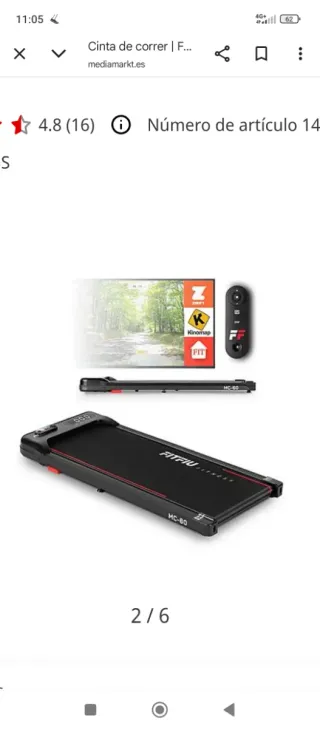 Cinta de correr FITFIU MC-60