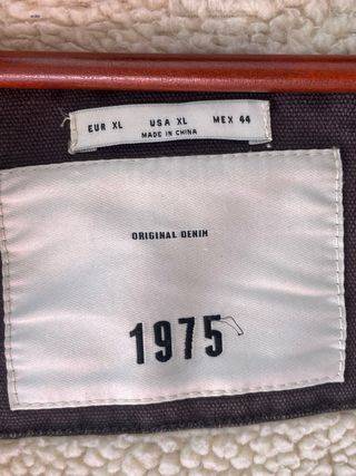 Parka Zara Hombre Talla XL Gris/Verde Oscuro