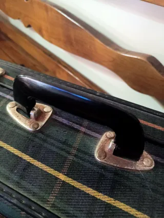 Valigia vintage anni 50/60 a quadri