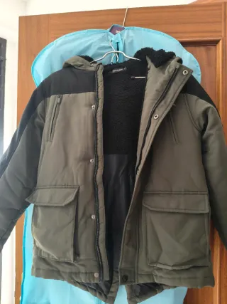 Chaquetón niño verde y negro