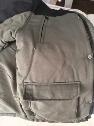 Chaquetón niño verde y negro