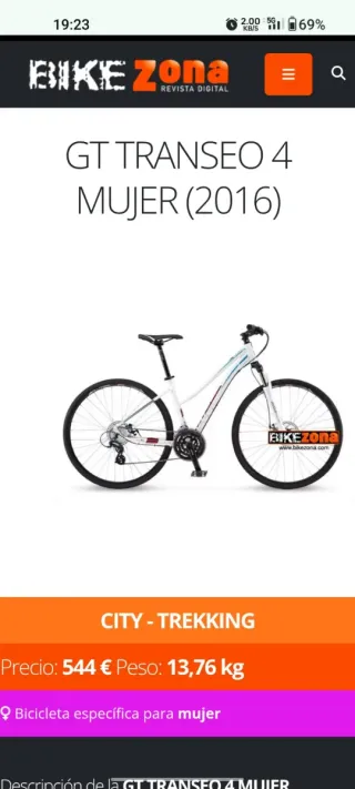 GT Transeo 4 Mujer 2016