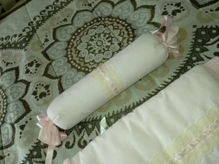 Funda capazo y rulo bebé rosa