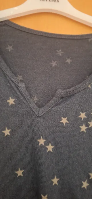 Camiseta  estrellas gris Talla S