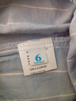 Culote bebé cuadros azul