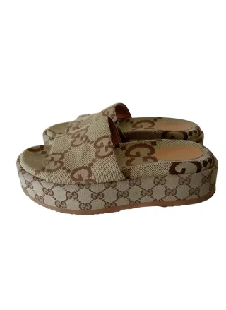Sandalias Gucci Beige y Marrón