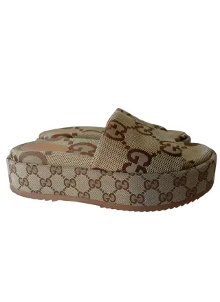 Sandalias Gucci Beige y Marrón