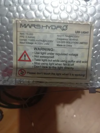 3 Lámparas panel LED Indoor Mars Hydro.