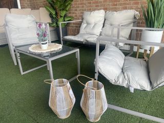 Conjunto Terraza Metal Gris