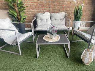 Conjunto Terraza Metal Gris