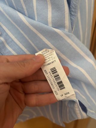 Camisa Álvaro Moreno Rayas Azul Hombre Talla 41