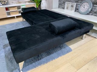 Sofá Cama Keren XS Negro Terciopelo