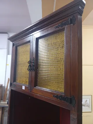 Mueble Rinconero Madera y Cristal