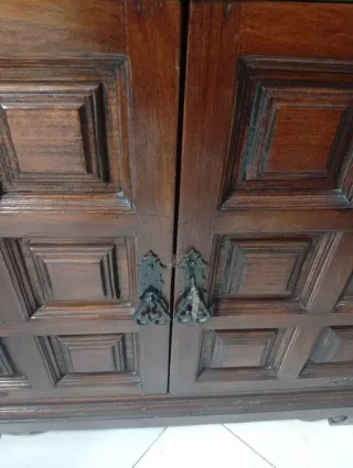 Mueble Rinconero Madera y Cristal