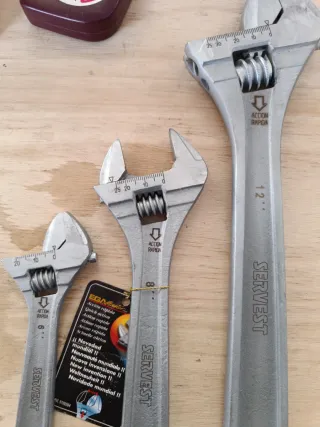 Juego 3 Llaves Inglesas Ajustables Servest