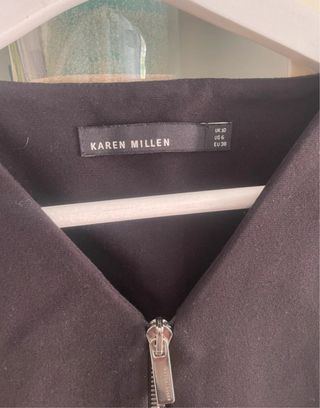 Vestido Karen Millen Negro y Gris