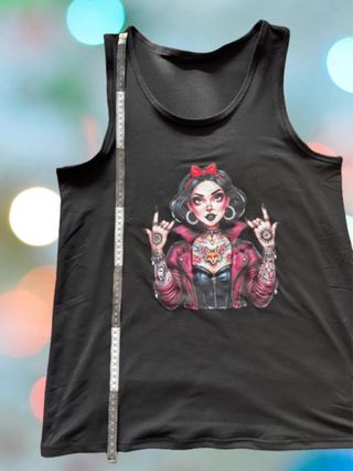 Camiseta rockera estampada