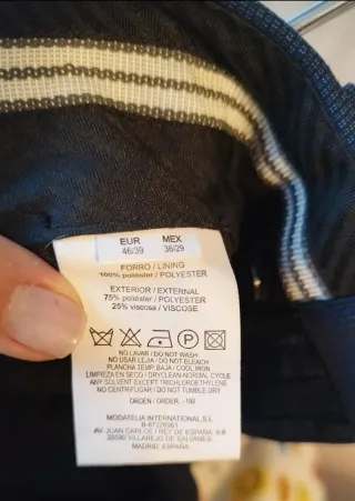 Pantalón de traje azul Puro Ego