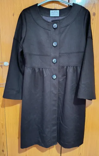 Abrigo paño señora DAVID CHRISTIAN marrón