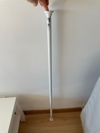 Barra extensible 120–200 cm + cortina 140x260 cm