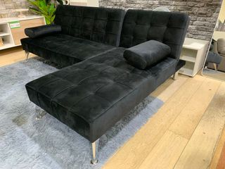 Sofá Cama Keren XS Negro Terciopelo