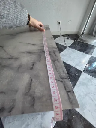 Tavolo da centro industriale effetto marmo