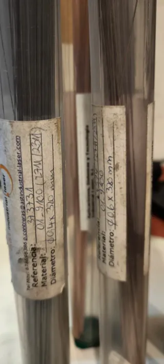 Electrodos para soldadura láser