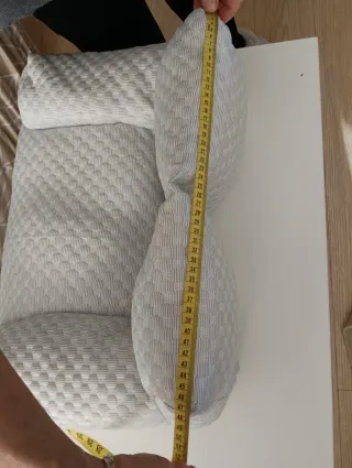 Sofá/Cama Mascota Pequeña Gris/Blanco