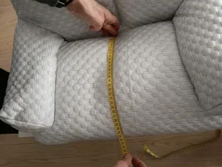 Sofá/Cama Mascota Pequeña Gris/Blanco