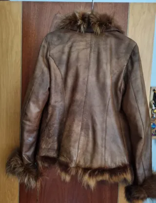Cazadora Piel y Pelo Natural Marrón