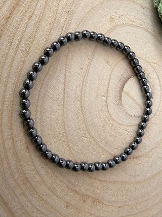 Pulsera elástica hematita 4mm