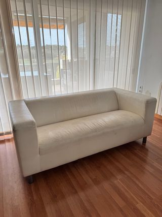 Sofá Ikea 2 plazas blanco/beige