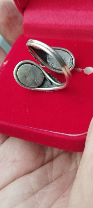 Anillo Plata925 Ajustable Ónix Negro