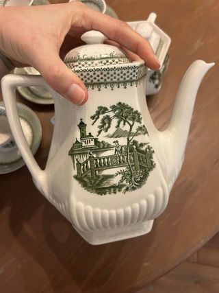 Juego de café Adams verde y blanco