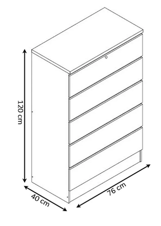Cómoda blanca 5 cajones con llave ¡IDEAL PARA TI!