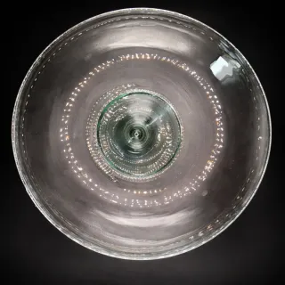 Centro de Mesa Vintage Cristal Soplado Verde