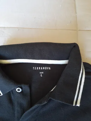 Polo nero Terranova taglia L