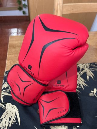 Guantes Boxeo Rojos Domyos 14 oz