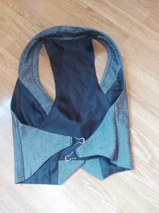 Chaleco de vestir gris marengo estilo halter - RTA